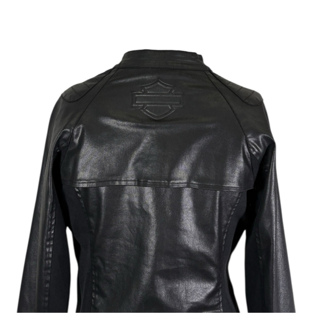 Harley Davidson Leather Moto Biker Jacket Size Medium - Picture 7 of 11